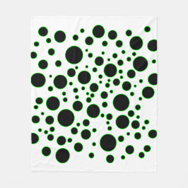 Green Circle Pattern Modern Abstract Blanket Fleecedecke