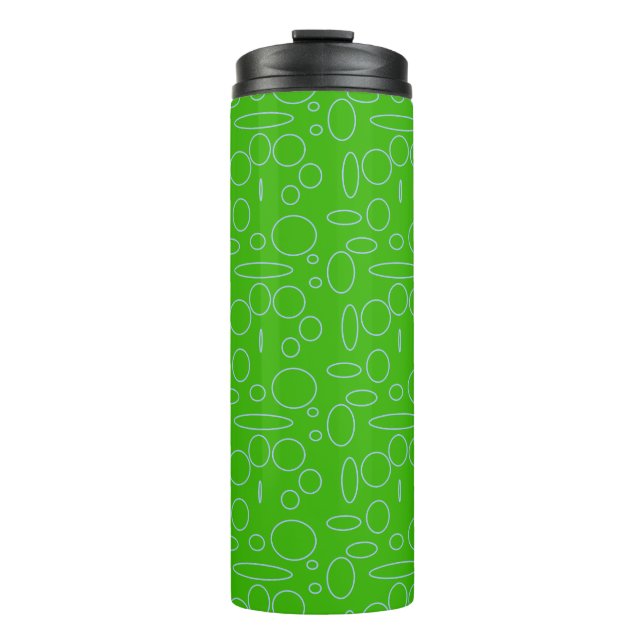 Green Circles Loops Thermosbecher (Vorderseite)