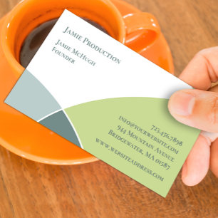 Green Circles Retro-Visitenkarte Visitenkarte