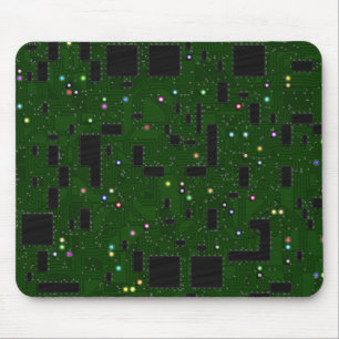 Green Circuit Board Mousepad