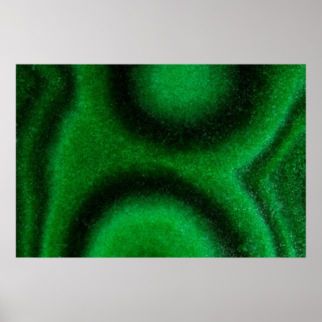 Green Circular Malachite Poster (Vorne)