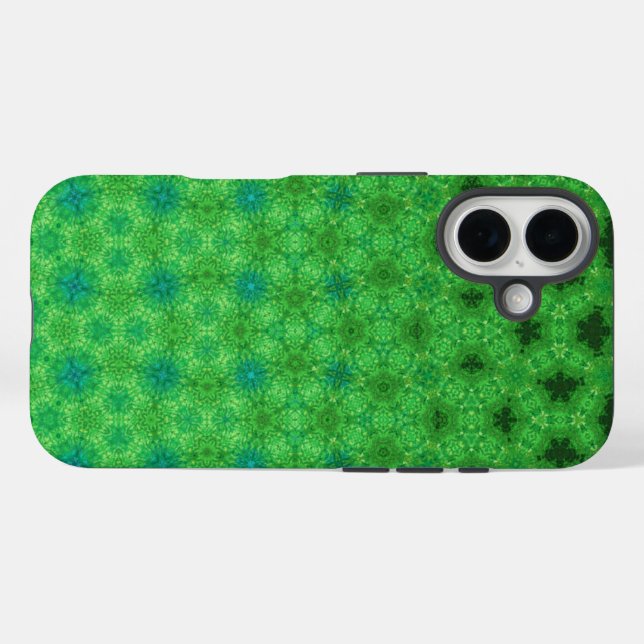 Green Circular Pattern Phone Case (Rückseite (Horizontal))