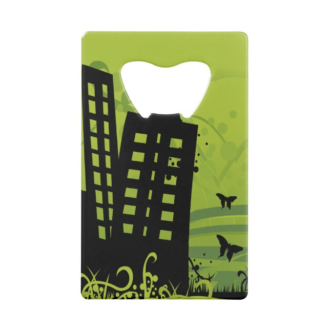 Green City Credit Card Flaschenöffner (Rückseite)