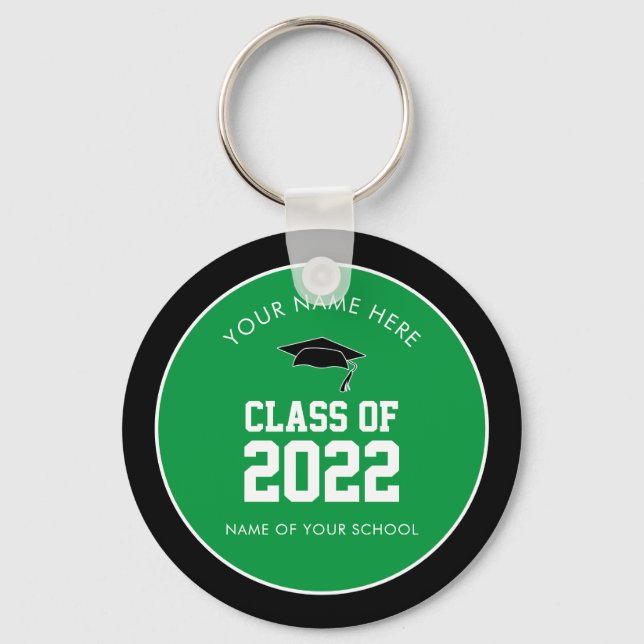 Green Class High School Abschluss Custo Schlüsselanhänger (Vorderseite)