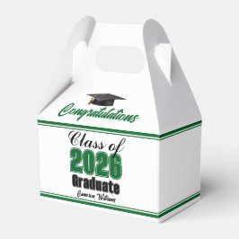 Green Class of 2026 Custom Graduation Party Geschenkschachtel