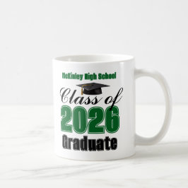 Green Class of 2026 Graduation Keepsake Kaffeetasse