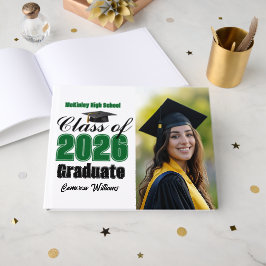 Green Class of 2026 Graduation Photo Gästebuch