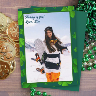 Green Closing Big Foto Personalisiert Grußkarte Einladung