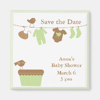 Green Clothesline Baby Dusche