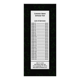 Green Clove St Patricks Day Kleeblatt Lucky Charts Werbekarte