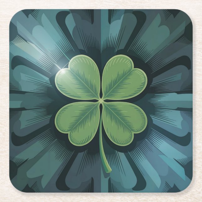 Green Clover Blue Camouflage Untersetzer Set (Vorderseite)