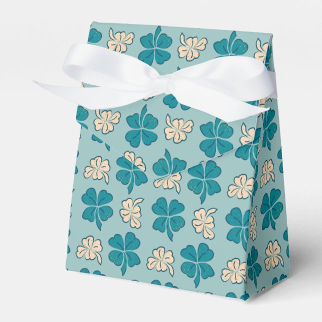Green Clover Kleeblatt Pattern St Patrick`s Day Geschenkschachtel (Vorderseite)