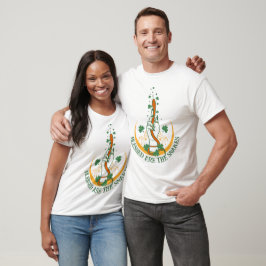 Green Clover Orange All Snakes Day Pagan T-Shirt
