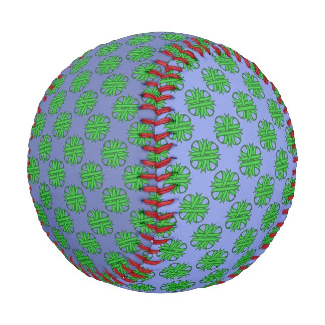 Green Clover Ribbon von Kenneth Yoncich Baseball (Schrägansicht)
