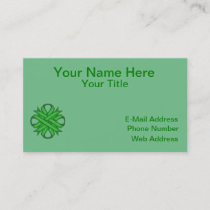 Green Clover Ribbon von Kenneth Yoncich Visitenkarte