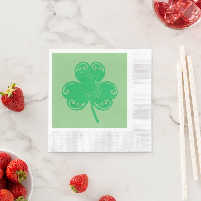 Green Clover St Patrick Serviette (Beispiel)