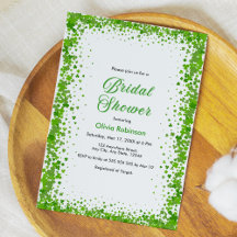 Green Clover St Patrick's Day Irish Bridal Shower 