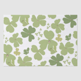 Green Cloverleaf St Patrick Day Garden Seidenpapier