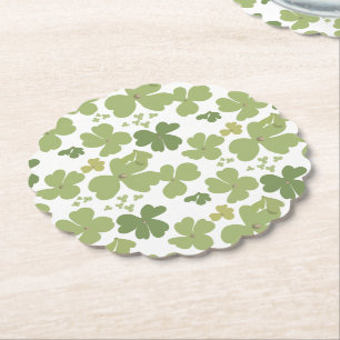 Green Cloverleaf St Patrick Day Garden Untersetzer