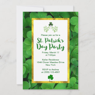 Green Clovers St Patrick's Day Party laden ein Einladung