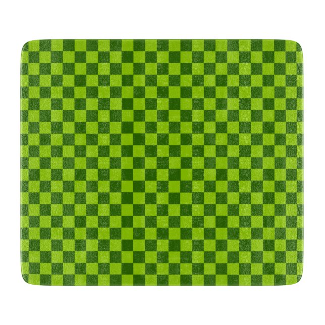 Green Combination Classic Checkerboard by STaylor Schneidebrett (Vorderseite)