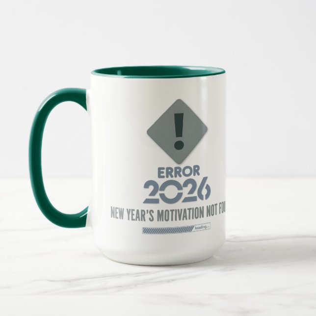 Green Combo Funny Error 2026 Two-Tone Mug Tasse (Links)