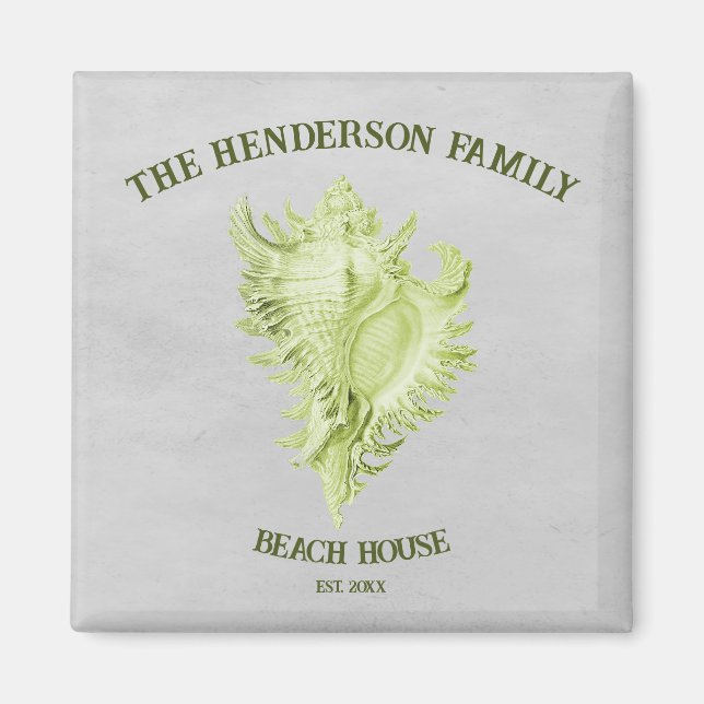 Green Conch Muschel Magnet (Vorne)