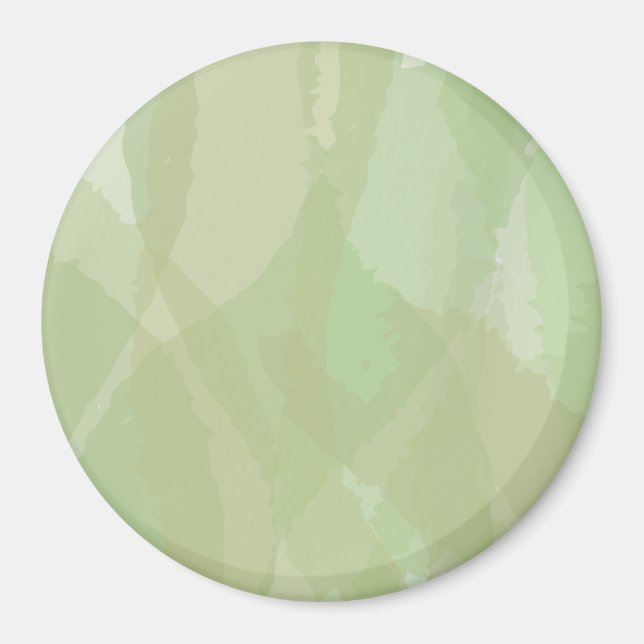 Green, cool, trendy watercolor abstract pattern magnet (Vorne)
