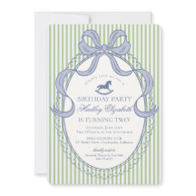 Green Coquette Bow Rocking Horse Birthday