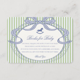 Green Coquette Bow Rocking Horse Books for Baby Begleitkarte