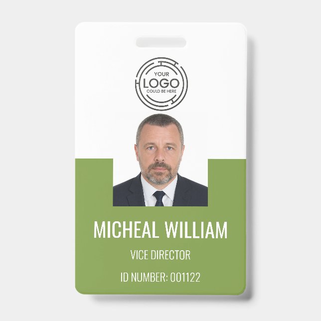 Green Corporate ID Abzeichen Ausweis (Vorderseite)