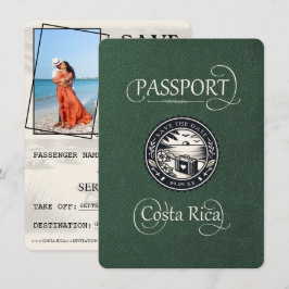 Green Costa Rica Passport Save The Date