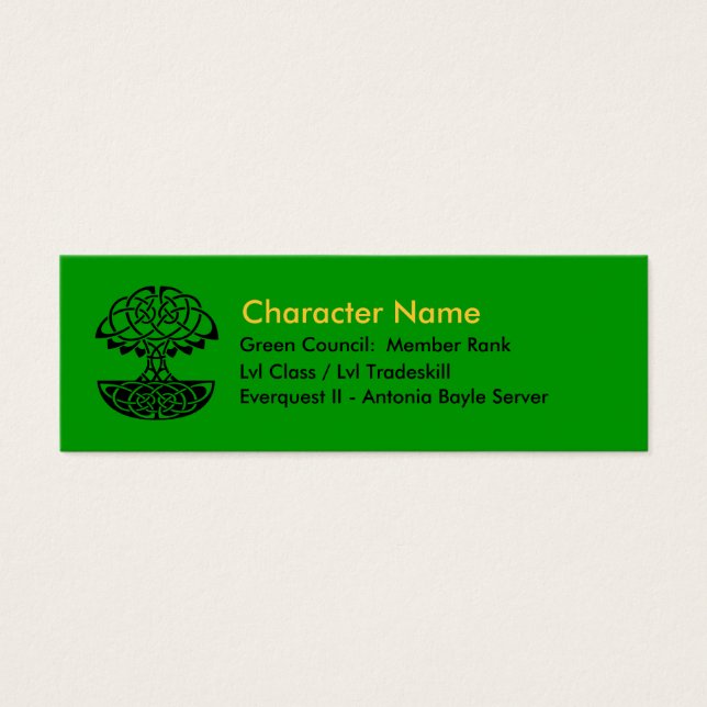 Green Council Member Cards (Vorderseite)