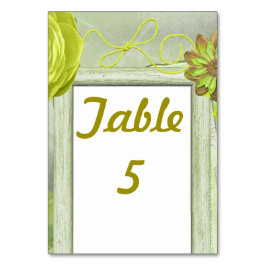 Green Country Chic Tischnummer