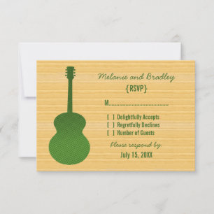 Green Country Guitar Response Card RSVP Karte
