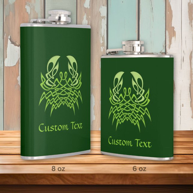 Green Crab Celtic Knot Flachmann (Von Creator hochgeladen)