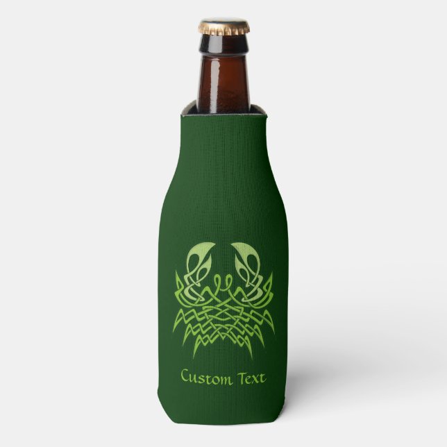 Green Crab Celtic Knot Flaschenkühler (Flaschenvorderseite)