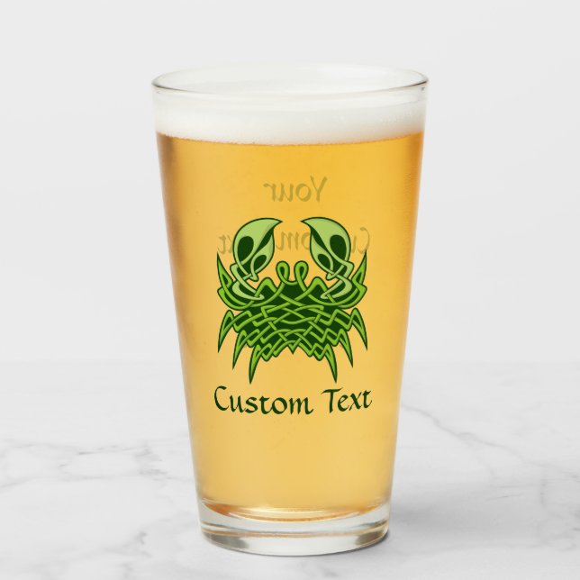 Green Crab Celtic Knot Glas (Vorne (Gefüllt))