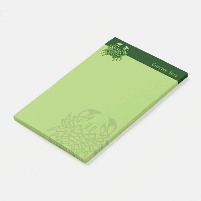 Green Crab Celtic Knot Post-it Klebezettel (angewinkelt)