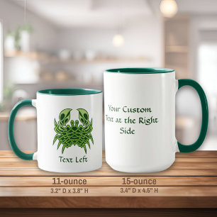 Green Crab Celtic Knot Tasse