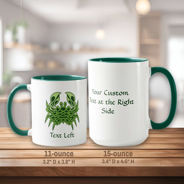 Green Crab Celtic Knot Tasse (Von Creator hochgeladen)