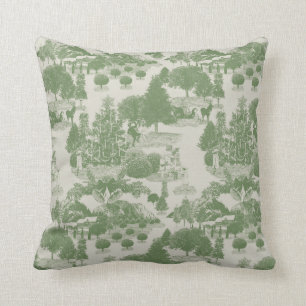 Green Cream Christmas Winter Wonderland Kissen