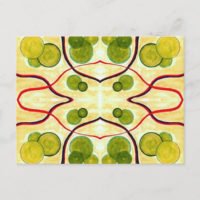 Green Cream Float Postcard Postkarte (Vorderseite)