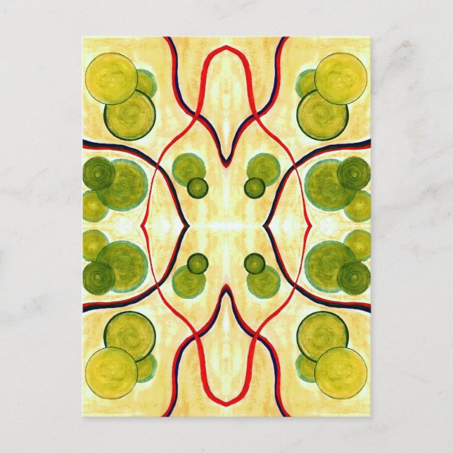 Green Cream Float Postcard Postkarte (Vorderseite)