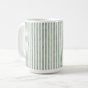 Green Cream Stripes Weihnachten Kaffeetasse
