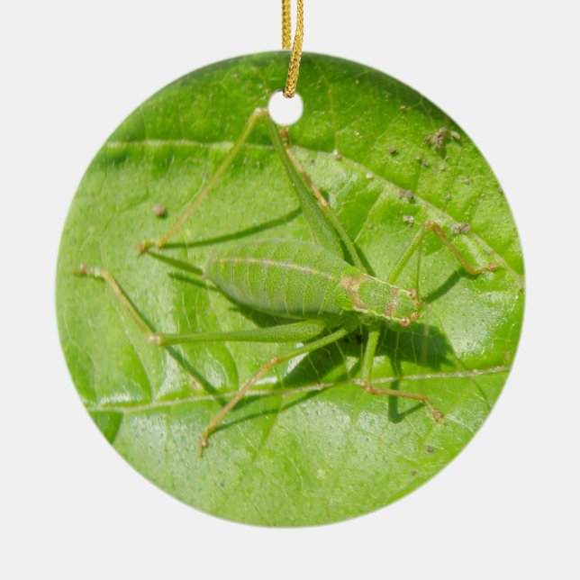 Green Cricket Camouflage Custom Birthday Keramikornament (Vorne)