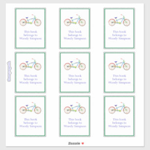 Green Cruiser Bike Buchzeichen Aufkleber