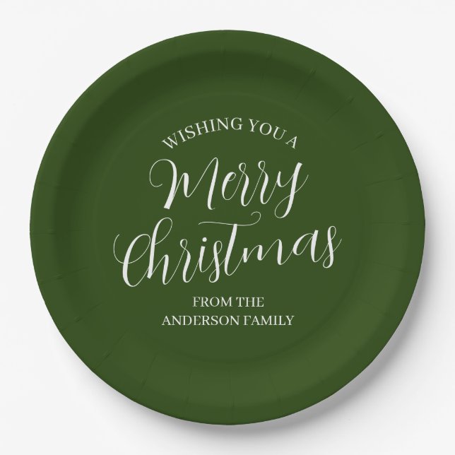 Green Custom Mercury Christmas Paper Teller (Vorderseite)