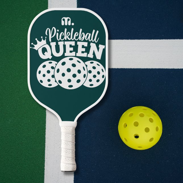Green Custom Monogram Pickleball Queen Pickleball Schläger (Von Creator hochgeladen)