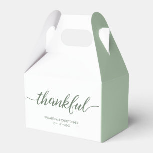 Green Custom Simple & Elegante Dankbarkeit Hochzei Geschenkschachtel